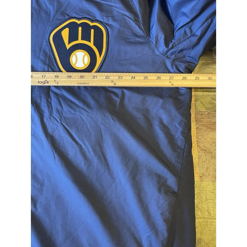 Men's 2XL NWT‎ Milwaukee Brewers Nike Dugout Full Zip Jacket Navy